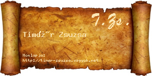 Timár Zsuzsa névjegykártya